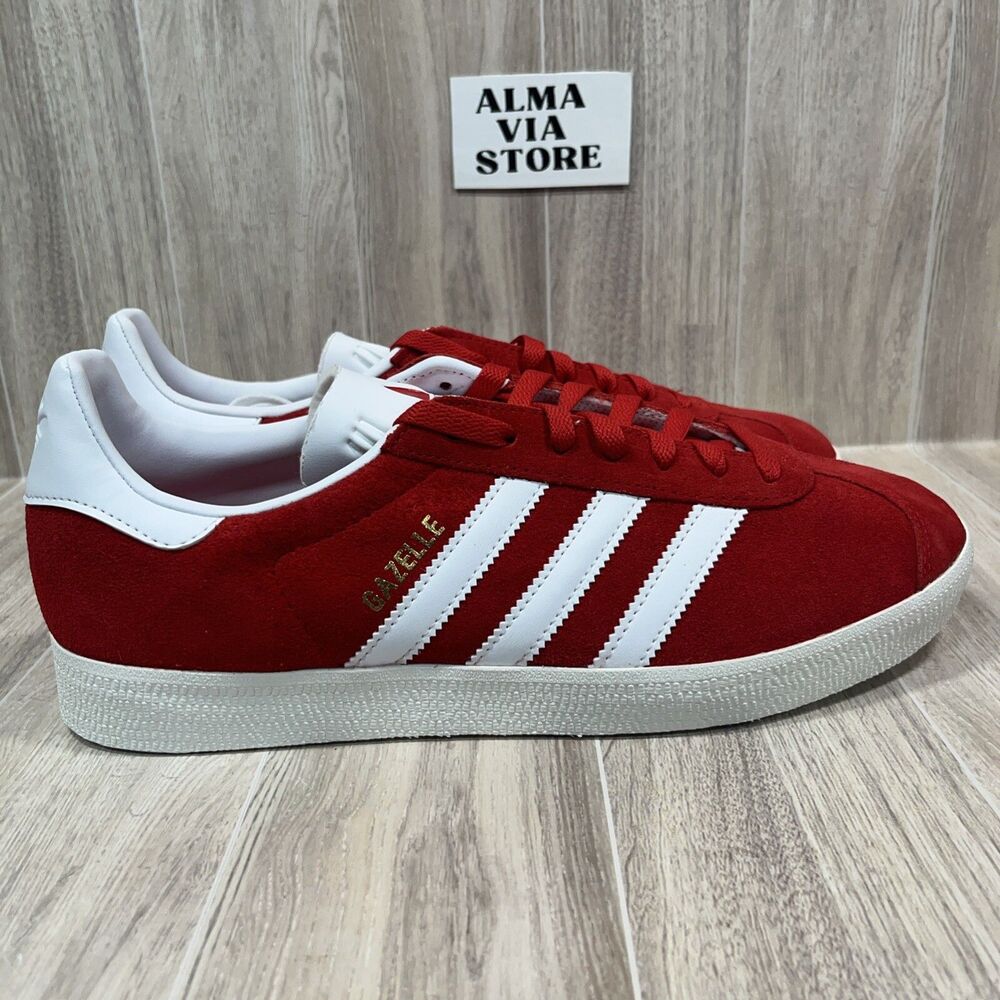 ADIDAS Originals Gazelle 'Scarlet White' JI1534 Men's size 9.5